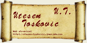 Utešen Tošković vizit kartica